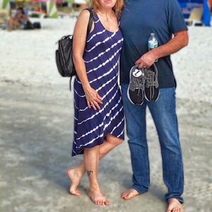 Design History Blue With White Tie Dye Stripes High Low Maxi Dress Size Small